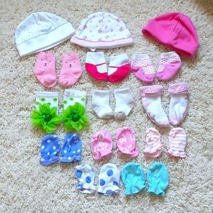 Newborn Baby Girl Accessories 14 Piece Bundle